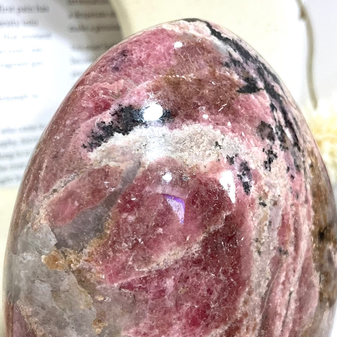 Rhodonite Raw Stone Mountain 1~2 Counts Healing Stone Home Decoration From IG Crystal