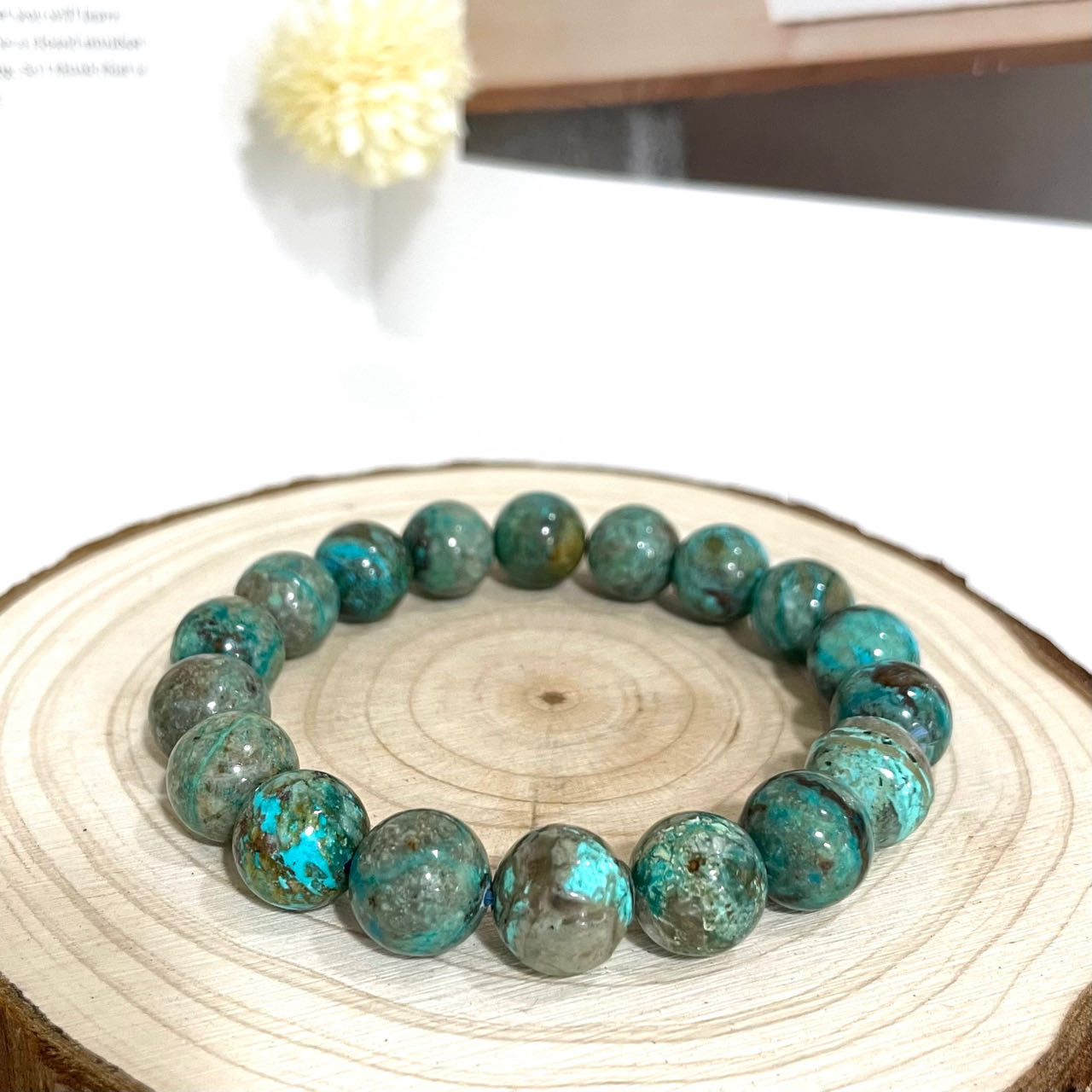 Peru Chrysocolla Bracelet 11~14mm Energy Healing Crystals Jewelry for Women DIY Bracelet From IG Crystal