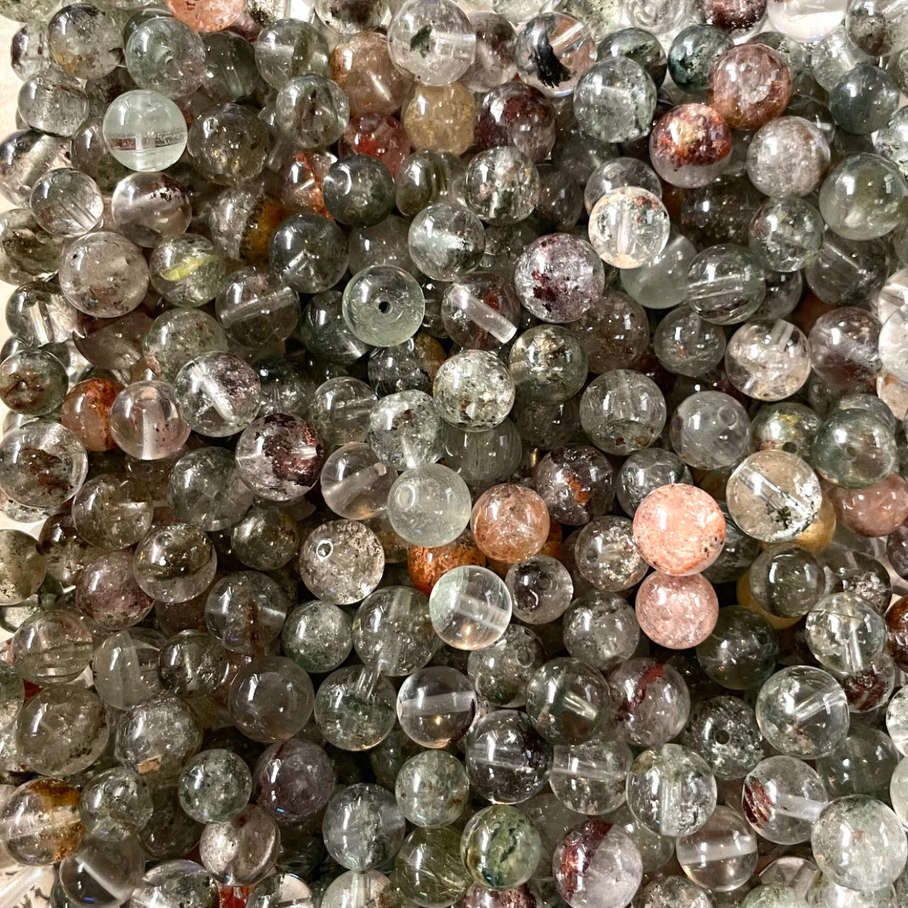 【VIP】8 Spoons Crystal Beads With Spacer Needle DIY Bracelets Moonstone Sunstone Crakle Amethyst Green Garden Quartz Rose Quartz Rainstone Citrine Rainbow Fluorite Copper Rutile Black Flower Agate Black Tiger Eye Black Tourmaline and so on