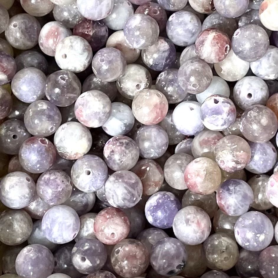 DIY 8mm 100 Counts Beads With Spacer Needle Black Onyx Agate Lepidolite Prehnite Lemon Jade Turquoise Yellow Tiger Eye Rose Quartz Red Jasper Moss Agate Amethyst Black Obsidian Original Natural Stone Beads Gemstone Round Loose Beads From IG Crystal
